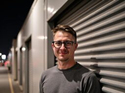 Dr Connor Robertson candid relaxed smile outdoors