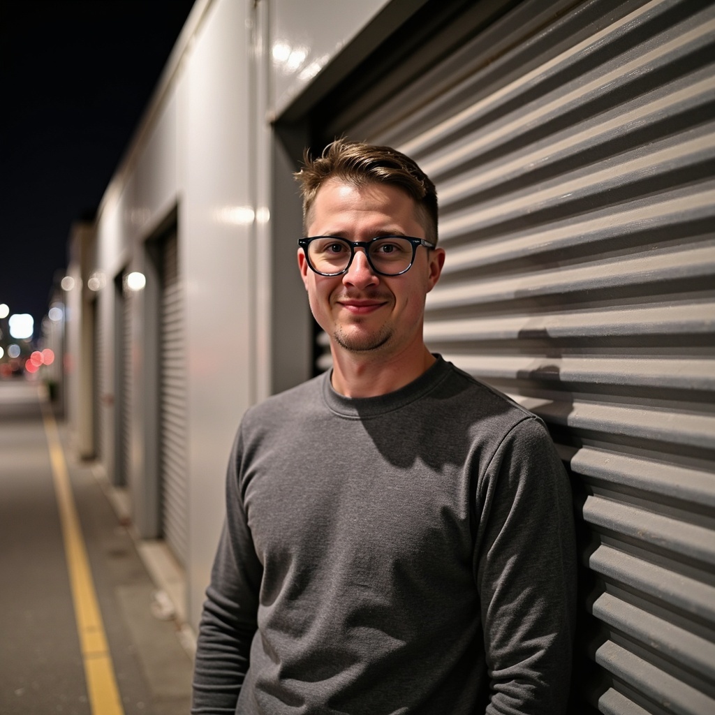 Dr Connor Robertson candid relaxed smile outdoors