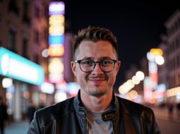Natural outdoor headshot of Dr Connor Robertson with genuine smile