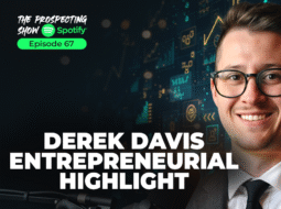 Entrepreneur presenting business results