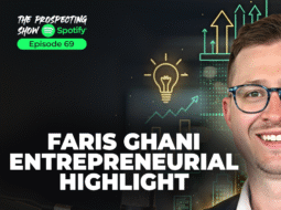 Founder speaking on startup stage