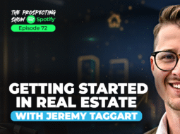 Real estate agent showing new property