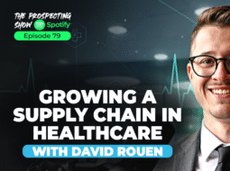 Logistics professional analyzing healthcare supply chain